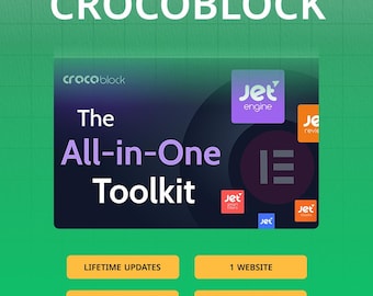 Licencia de por vida de Crocoblock: paquete completo de JetPlugins para WordPress y Elementor.