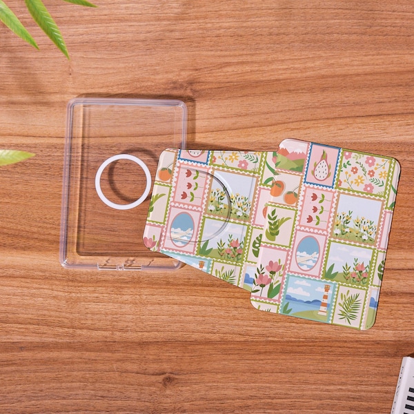 Flower & Fruit Stamp Magnetische abnehmbare Kindle-Hülle für PaperWhite 12/11, MagSafe Kindle Colorsoft-Abdeckung mit klarer Rückseite, bestes Geschenk