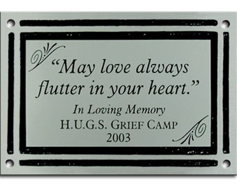 Memorial or Garden Plaque - Custom Design - Cast Aluminum