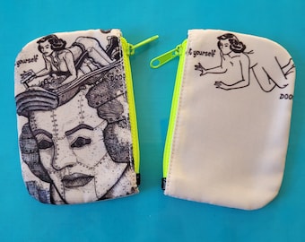 Coin Bag Purse Zippered Pouch feat. Doodle Pad Art by David Jablow