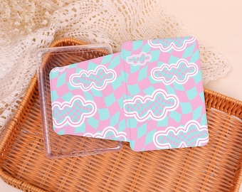 Pink Vibrant Cute Cloud Detachable Kindle Case with Clear Back,Magnetic Kindle PaperWhite 12/11th Cover,Best Gift for Book Lover/E-readers