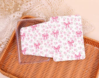 Pink Girly Bow Flowers Detachable Kindle Case with Clear Back,Magnetic Kindle PaperWhite 12/11th Cover,Best Gift for Book Lover/E-readers