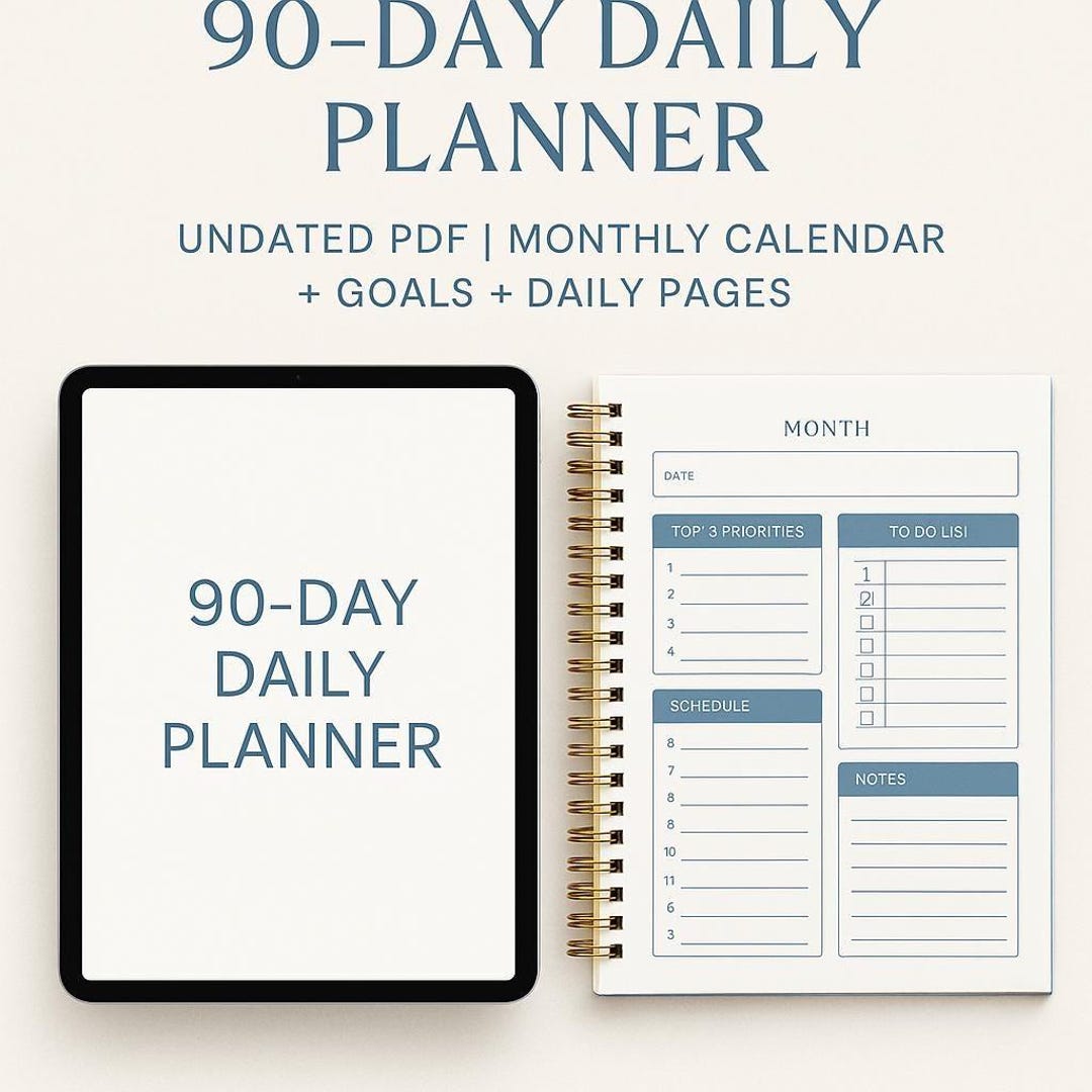 90-day Daily Planner - Etsy