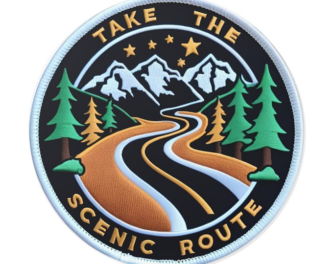 Mountain Scene Vinyl Stickers, Adventure Decals, Outdoor Laptop Decals, Travel Wanderlust Stickers, Scenic Route Sticker