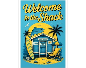 Welcome to the Shack Vinyl Decals, Beach Decor, Laptop Stickers, Outdoor Fun, Summer Vibes, Home Decor