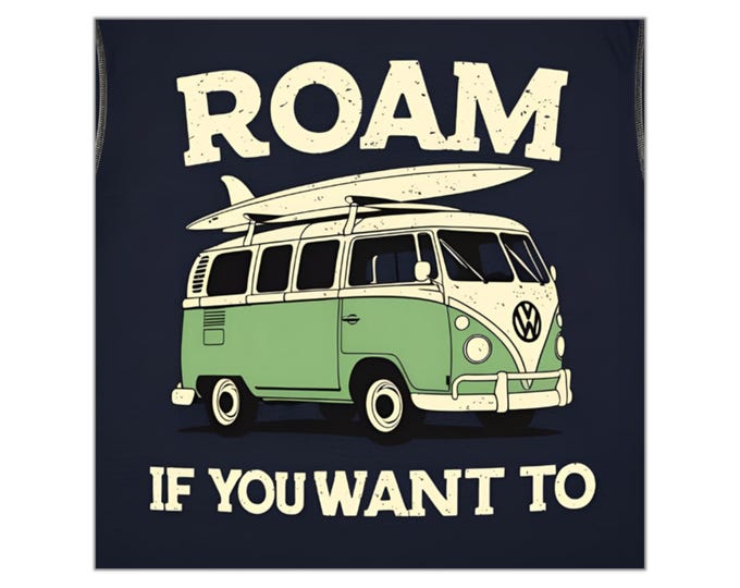 Adventure Roam Square Vinyl Stickers | Travel Decor, Laptop Stickers, Surf Vibes, Gift for Wanderlust, Car Bumper Decal