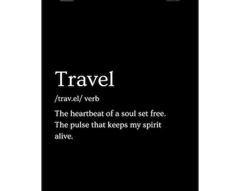 Travel Poster Inspirational Wall Art Minimalist Wanderlust Home Decor Gift for Travelers Adventure Quote Print