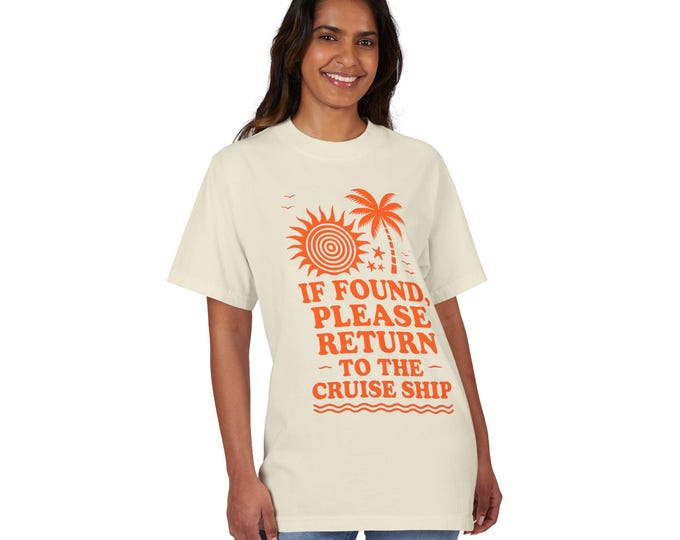 Tropical Cruise Ship T-Shirt Unisex Vacation Tee Beach Graphic Drop Shoulder Travel Shirt