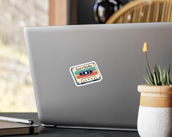 Cassette Tape Vinyl Decal Sticker - Soul Shuffle Retro Music Design, Waterproof Laptop & Car Sticker, Music Lover Gift