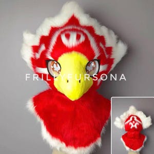 Dino Mask Kemono Fursuit Head, 3D Printed Furry Head, Fursuit Head Premade, Dragon Fursuit, Kigurumi Mask, Furry Mask, Kig Fursuit Head