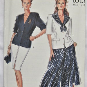 New Look Pattern 6513 Misses&#39; Jacket, Skirt and Culottes Sizes 6-18
