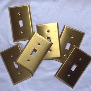Switch Plate Covers Brass One Toggle