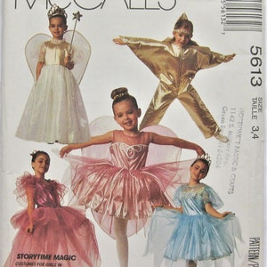 McCall&#39;s Pattern 5613 Storytime Magic Child&#39;s Costume Dress and Jumpsuit Sizes 3-4