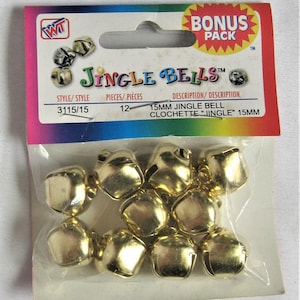 Jingle Bells 15MM Gold Package of 12 3115/15
