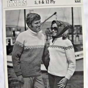 Knitting Pattern Trio Knits No. 3 Unisex Pullover Sweater