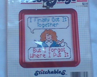Wise Guys Stitchables Counted Cross Stitch Kit "I Finally Got It Together"