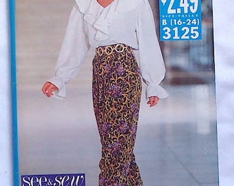 Butterick Pattern 3125 See&Sew Misses' Top and Pants Sizes 16-24