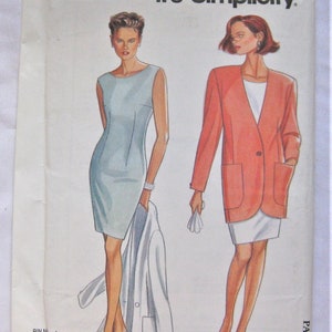 Simplicity Pattern 7667 It&#39;s So Easy Misses&#39; Jacket and Dress Sizes 8-20