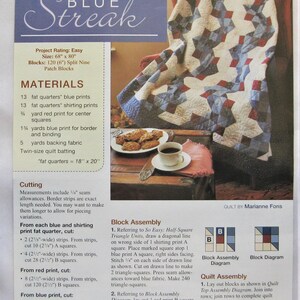Quilt Pattern Blue Streak