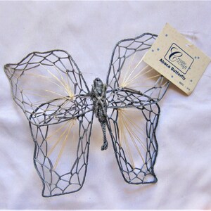 Abaca Butterfly 7&quot; Dusty Blue/Off White
