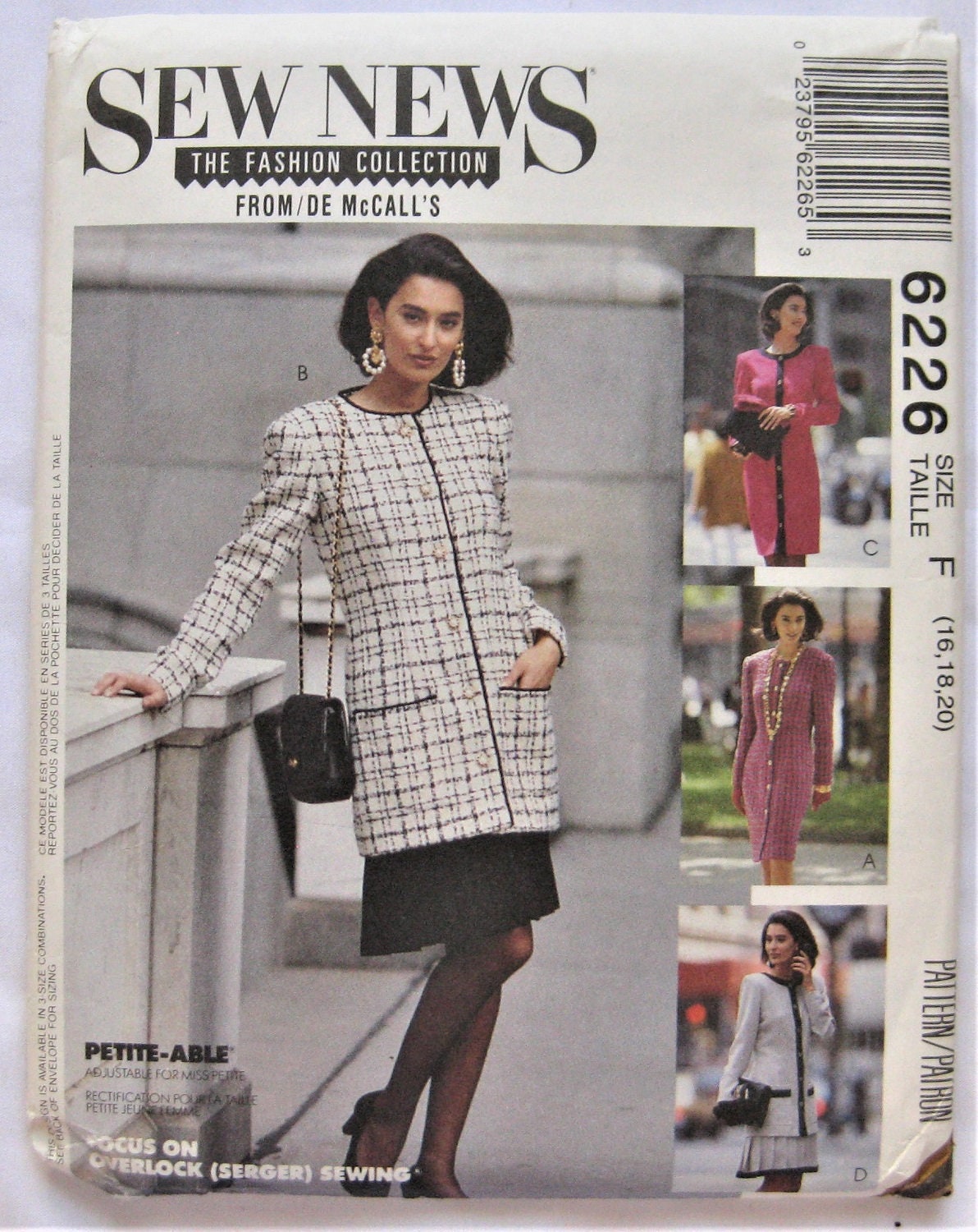Mccall's Pattern 6226 Sew News the Fashion Collection Misses' Dress ...