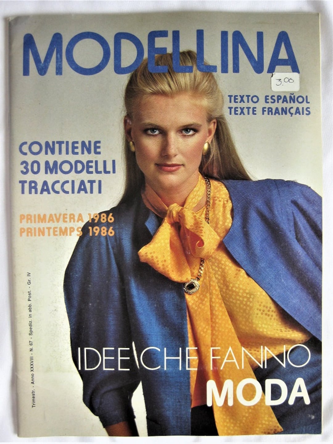 Modellina N. 67 December 1985 Italian Fashion Sewing Magazine - Etsy