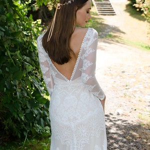 boho wedding dress long sleeve lace wedding dress bohemian wedding dress lace wedding dresses boho wedding dresses image 1