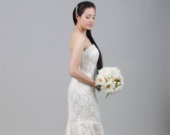 Ready to ship - wedding dress lace wedding dress bridal gown lace bridal dress lace bridal gown lace wedding gown venice lace wedding dress