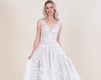Ready to ship - Sleeveless wedding dress bridal gown lace bridal dress lace bridal gown lace wedding gown lace dress wedding