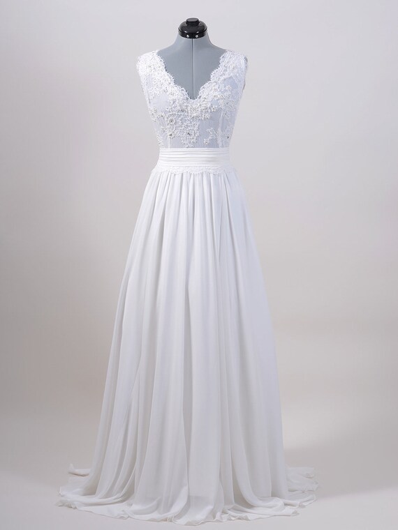Boho wedding dress bohemian wedding dress lace wedding dress | Etsy