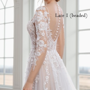 Customizable Wedding Dress Topper Beaded Lace Bolero Detachable Sleeves ...
