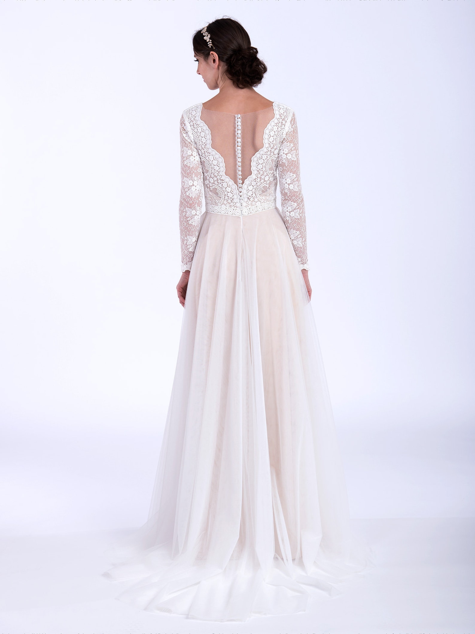 Wedding Dress Lace Wedding Dress Long Sleeve Wedding Dress Etsy