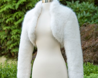 Custom faux fur bolero