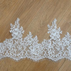 Alencon lace wedding mantilla Veil Lace Bridal Veil Cathedral veil Chapel veil