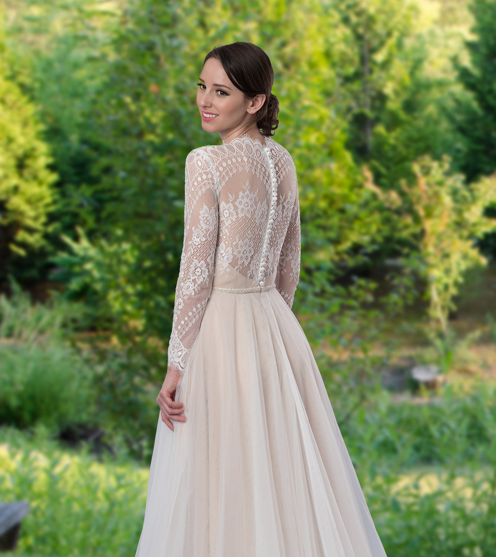 Boho Wedding Dress Bohemian Wedding Dress Lace Wedding Dress Etsy Canada