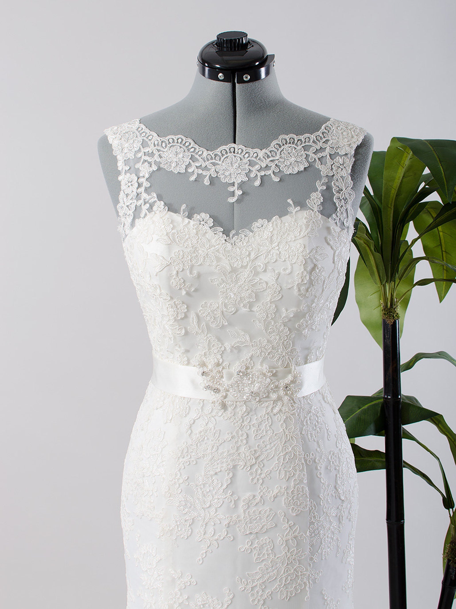Ready to Ship Wedding Dress Lace Wedding Dress Trumpet Etsy