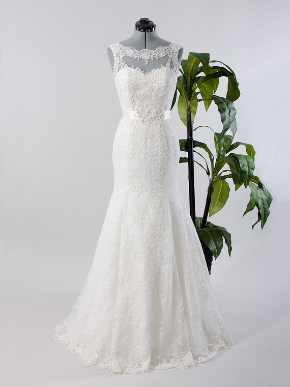 Ready to Ship Wedding Dress Lace Wedding Dress Trumpet - Etsy