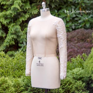 Customizable Wedding Dress Topper Beaded Lace Bolero Detachable Sleeves ...