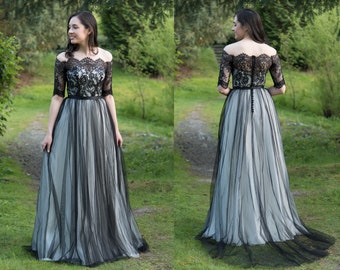 black wedding dress overlay lace wedding dress boho wedding dress bohemian wedding dresses lace wedding gown