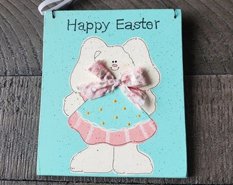 Sweet Little Happy Easter Bunny Sign - Easter Sign - Easter Decoration - Easter Bunny