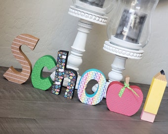Classroom Decor - School Wooden Letters - School - Classroom Decoration - Classroom