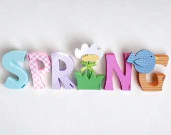 Wooden Spring- Spring Decoration - Spring Letters - SPRING