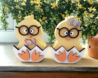 Wooden Easter Chicks - Easter Decoration - Easter Chicks - Easter Decor - Easter Tier Tray - Chicks