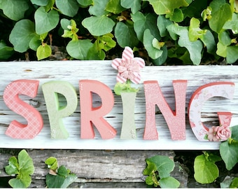 Wooden Spring- Spring Decoration - Spring Letters - SPRING