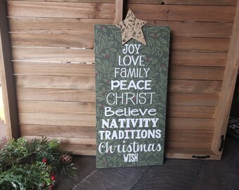 Christmas Words Plaque - Christmas Decor - Christmas Decoration - Christmas Tier Tray - Christmas Tree - Christmas Sign