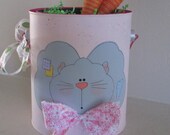 Easter Basket Pain Can - Easter Bunny on Paint Can  - Easter Decoration - Easter Basket Can - Easter Decor - Easter Bunny