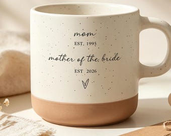 Mug mère de la mariée, tasse à café de mariage en céramique, cadeau de douche nuptiale pour maman, souvenir de la maman de la mariée, cadeau de fiançailles