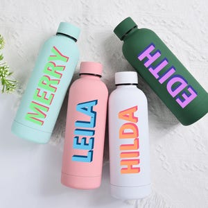 Stainless Steel Personalized Water Bottle,Custom Engraved Water Bottle,Personalized Insulated Tumbler,Custom Name Gift,Gift for Her