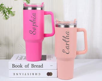 Personalized 40oz Tumbler,40 oz Tumbler with Lid and Straw, Insulated Engraved Cup,Bridesmaid proposal,Corporate Custom Logo,Custom Tumbler