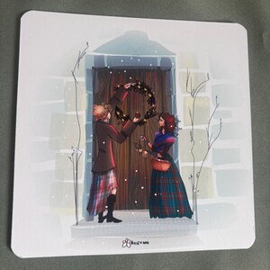 carte claire et Jamie porte d’entrée Noël